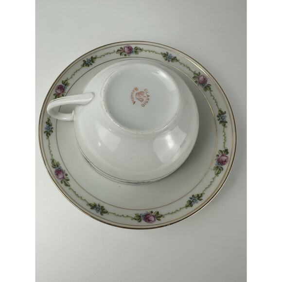 Classic Bavaria Pink Roses Cottage Core Cup And Saucer - Picture 4 of 5